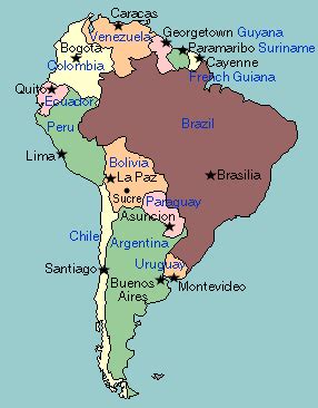 South America by Capital Quiz .